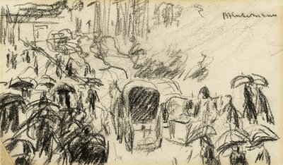 Under the Linden Trees in the Rain by Max Liebermann